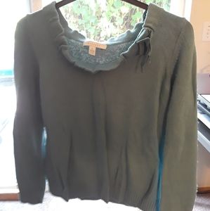 Allegory Sea Green Bateau Neck 3/4 Sweater XL